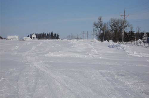 Example of impassable road