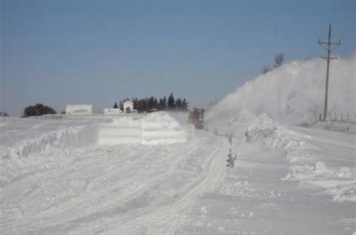 Example of impassable road