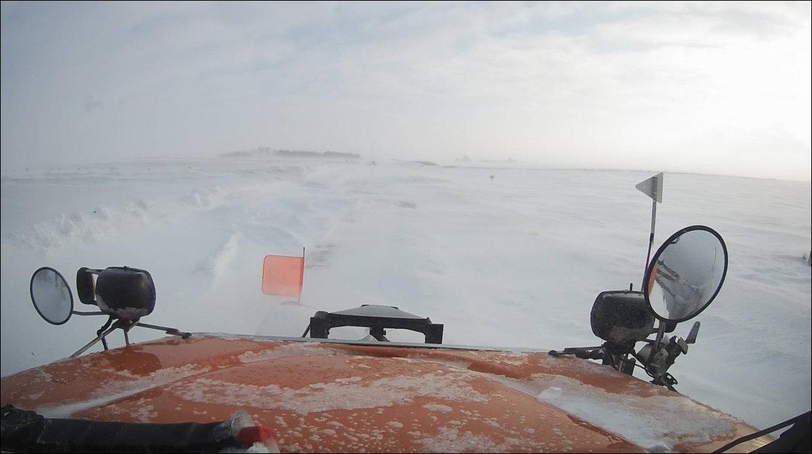 Example of impassable road