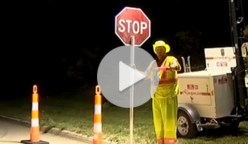 Flagger gear at night