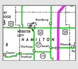 Iowa Annual Pavement Restrictions map