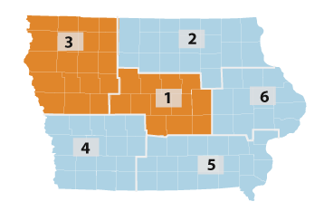 Map of district 2 and district 6