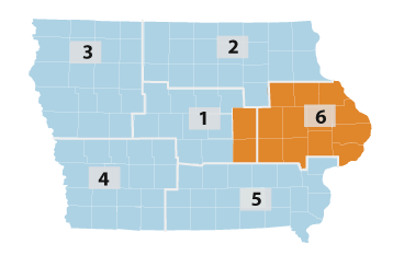 Map of district 1 and 6